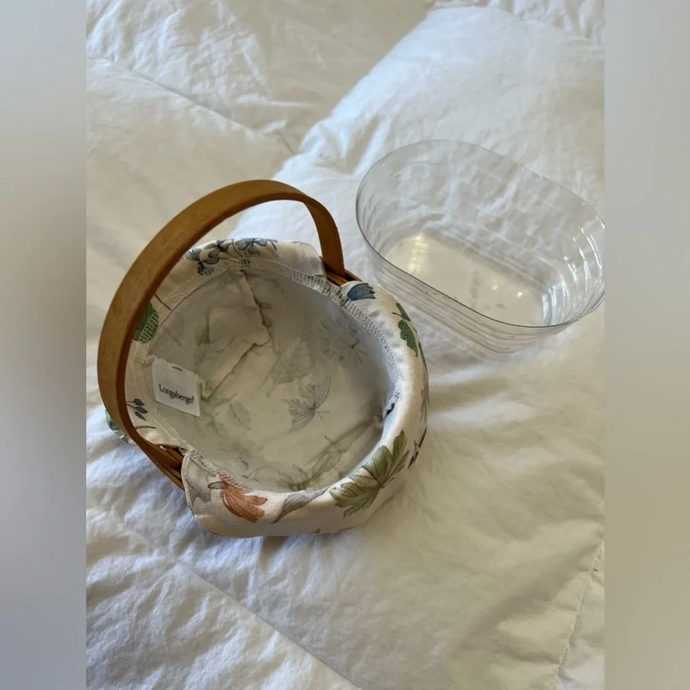 Longaberger 1999 Horizon Of Hope Basket Combo W/Botanical Liner and Protector